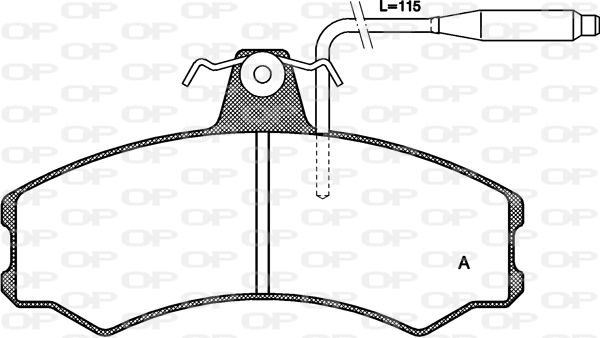 OPEN PARTS Комплект тормозных колодок, дисковый тормоз BPA0143.02